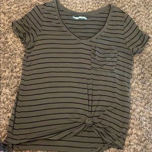 Army green v neck